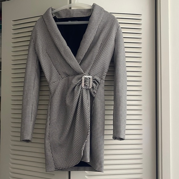 Zara Houndstooth Blazer Dress - Picture 4 of 9